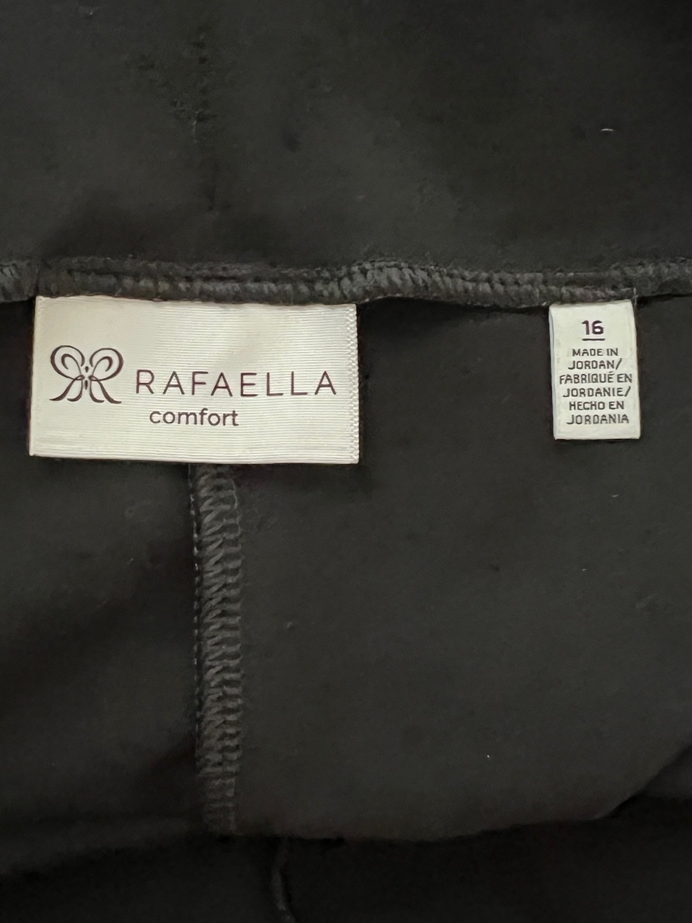 🟠NWT RAFAELLA Plus Comfort Fit Stretch Boot-Cut Pull On Pants in Black Sz 16 - Picture 3 of 8